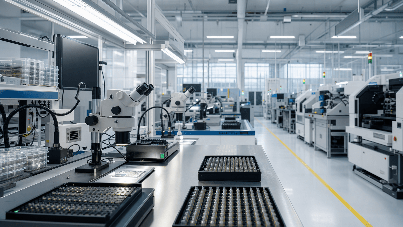 Classroom placeholder industrial electronics production floor visual